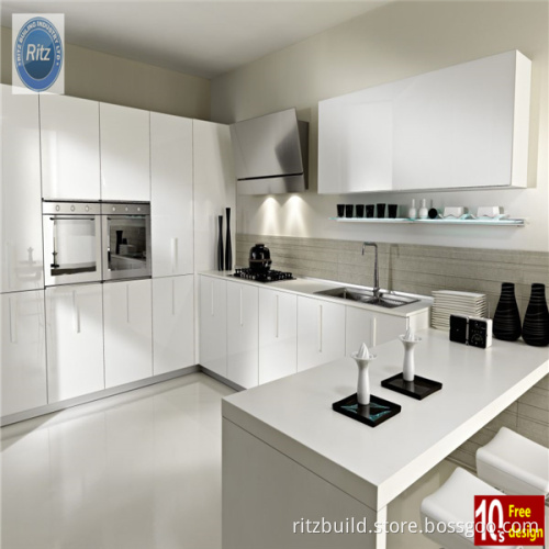 2014 Home Furniture New Design Lacquer Bake Kitchen Cabinet